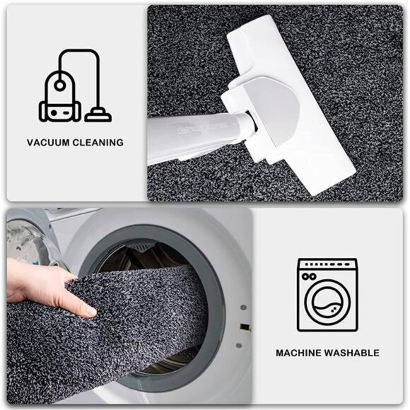 Indoor Door Mat 31.5" x 47", Non-Slip Machine Washable Entrance Rug - Picture 6 of 6